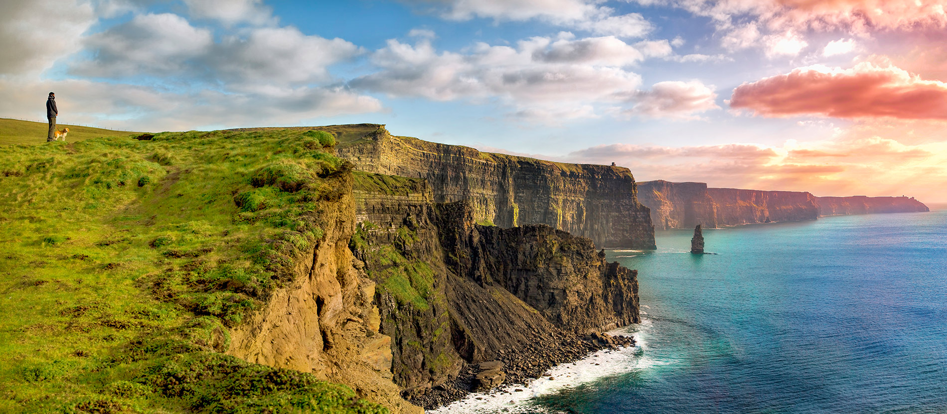 Green hills of Ireland and Scotland